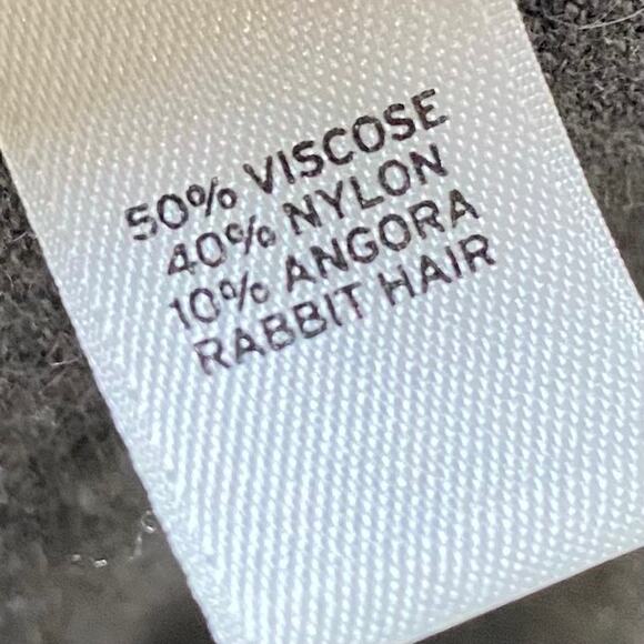 TROUVE Angora Rabbit Hair Blend V Neck Lightweight Oversized Sweater Gray XS - Picture 6 of 6